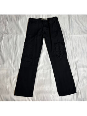 Boys Chams Black Cargo Pants Size 8